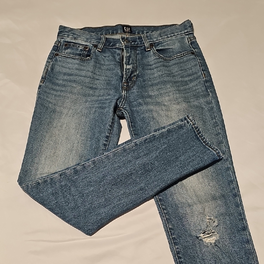 GAP Men's Distressed Skinny Jeans - Blue